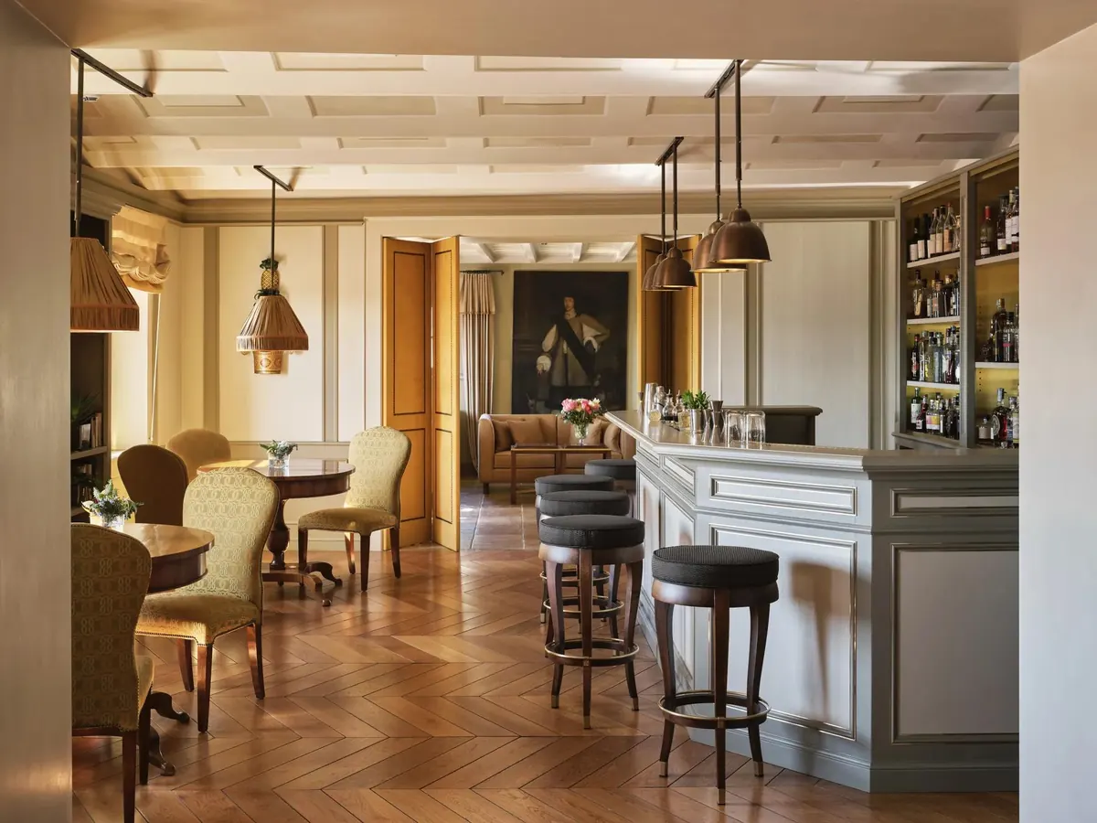 Castiglion del Bosco lobby bar in the borgo