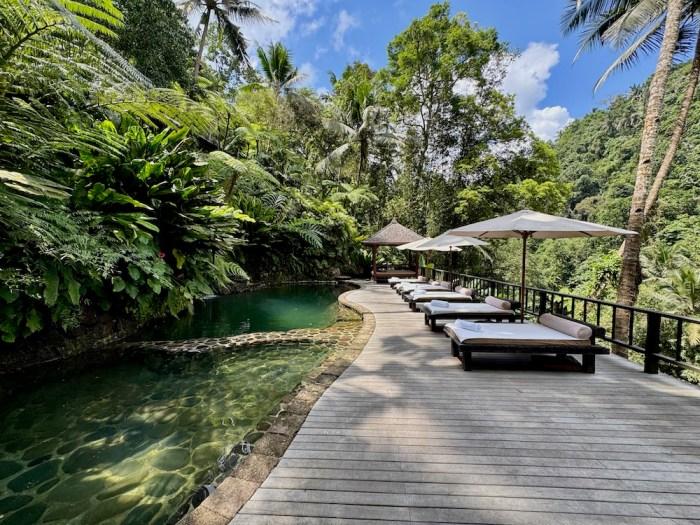 COMO Shambhala Estate natural spring pools in the jungle, Ubud Bali