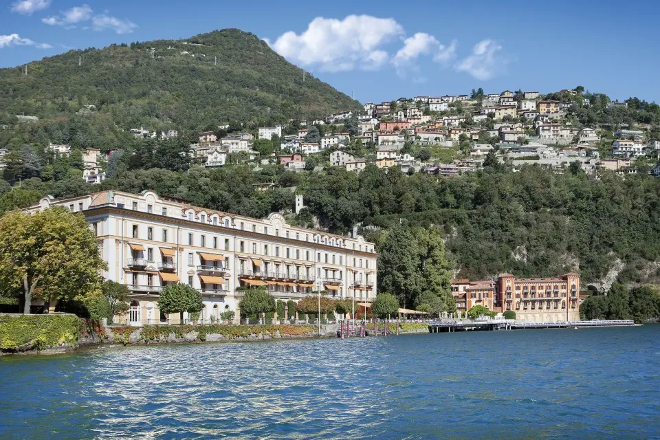 Villa d'Este exterior facade on Lake Como
